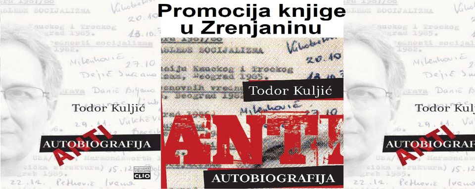 Promocija knjige Todora Kuljića ANTI-AUTOBIOGRAFIJA